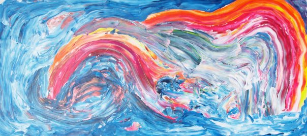 Mikael's first painting in Thailand